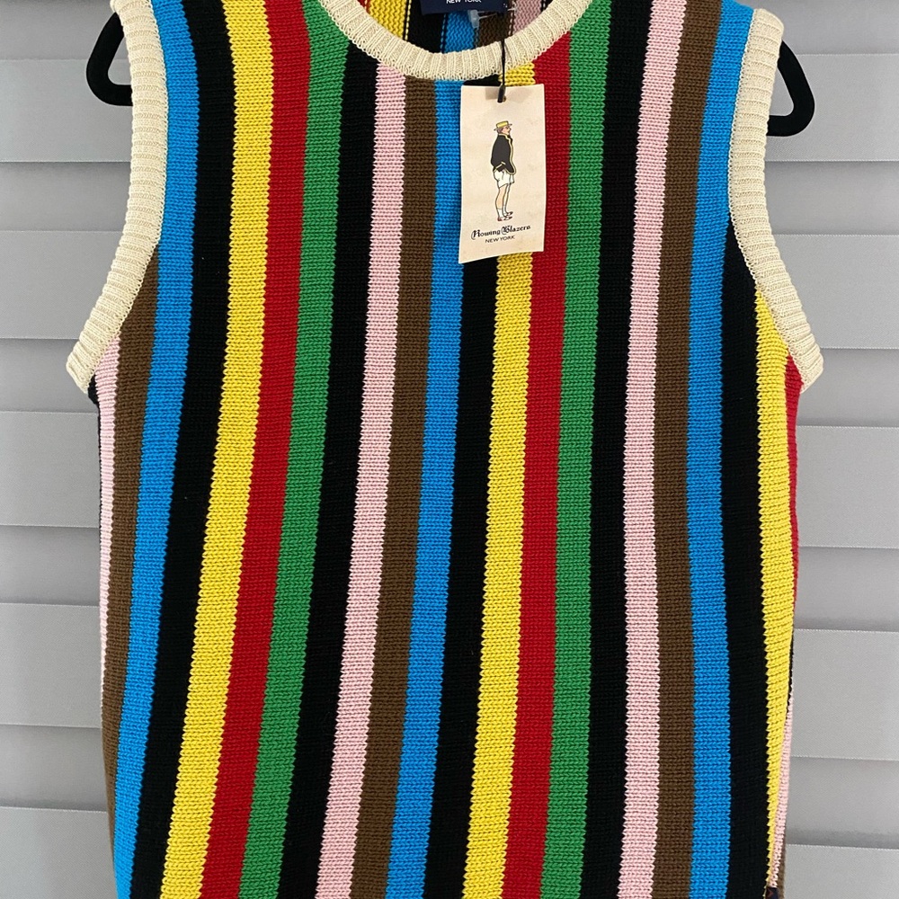 Multi-color Striped Rowing Blazers Sleeveless Vest